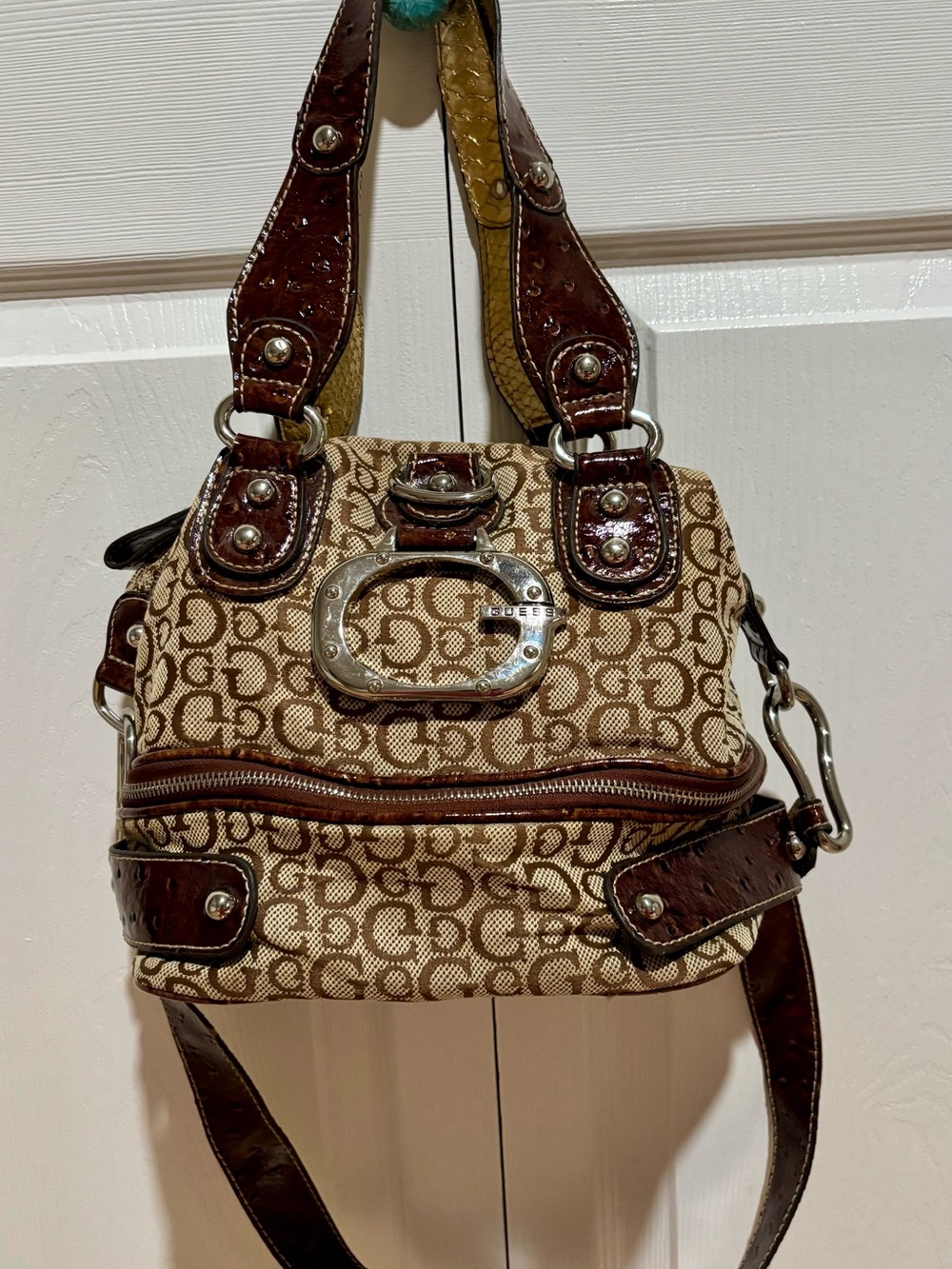 Vintage Y2K Guess Monogram Shoulder Bag